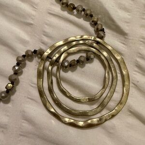 Trendy Boutique Gold Spiral Necklace